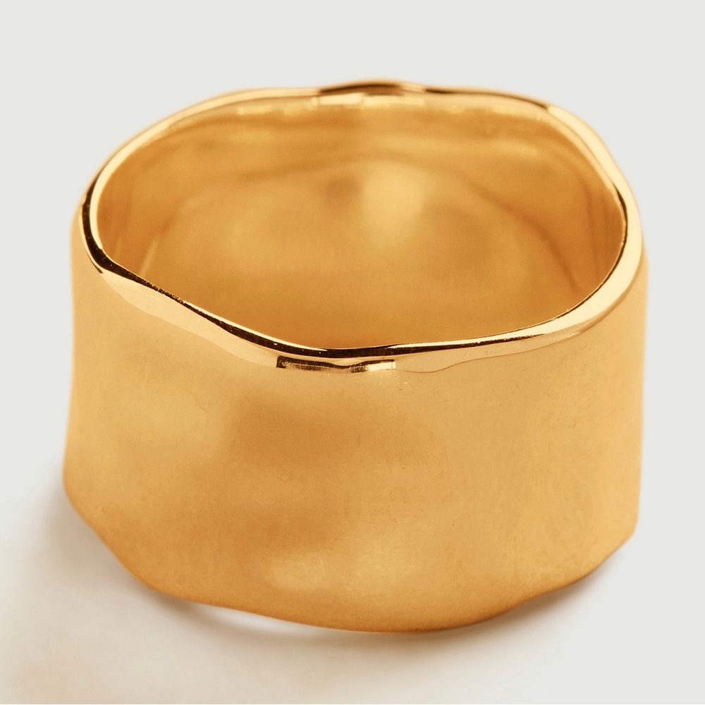 MONICA VINADER SIREN WIDE RING IN 18K GOLD VERMEIL ON STERLING SILVER